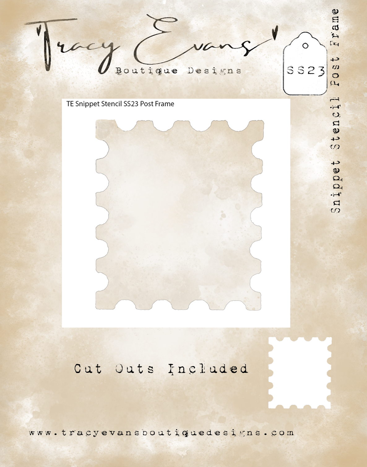 Tracy Evans Snippet Stencil stamp - Post Frame