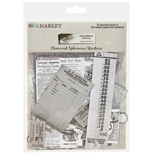 49 and Market Ephemera Stackers - Color swatch charcoal