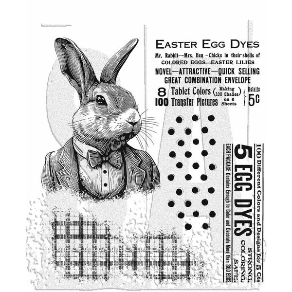 TIM HOLTZ CLING STAMPS 7"X8.5" MR. RABBIT