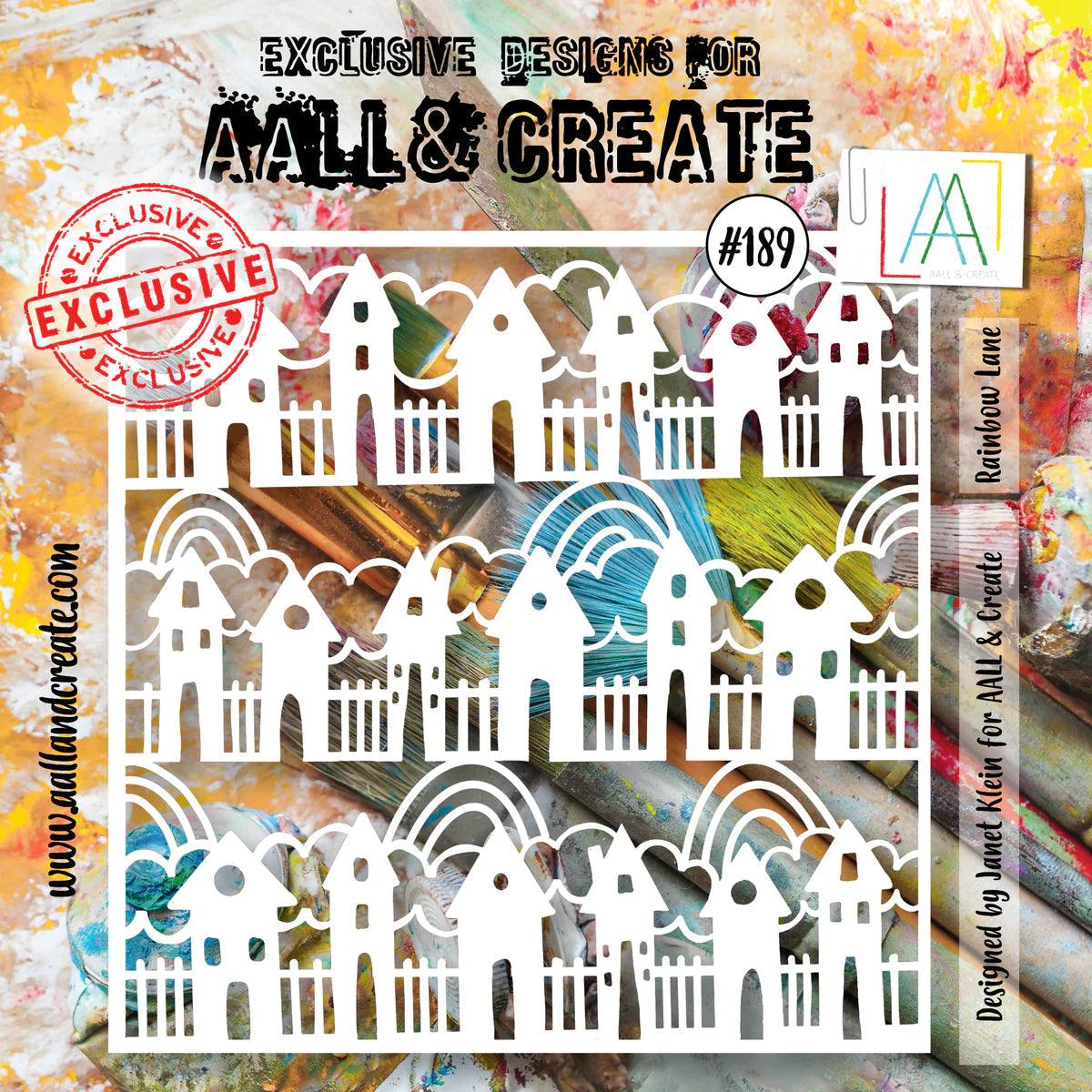 AALL & Create 6 x 6" Stencil Rainbow lane