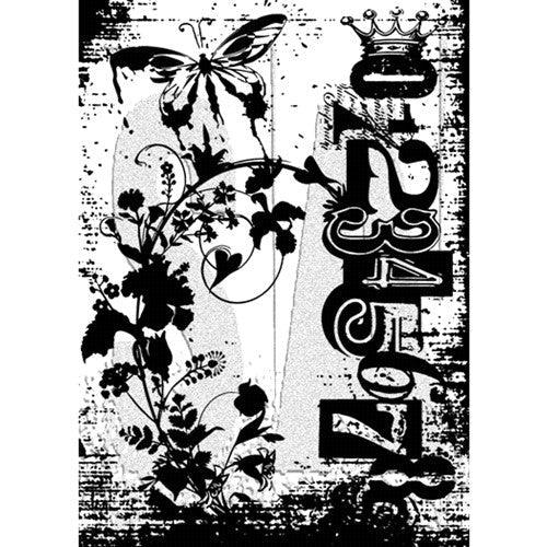 Tim Holtz Cling Rubber Components Stamp Fairy Garden com029