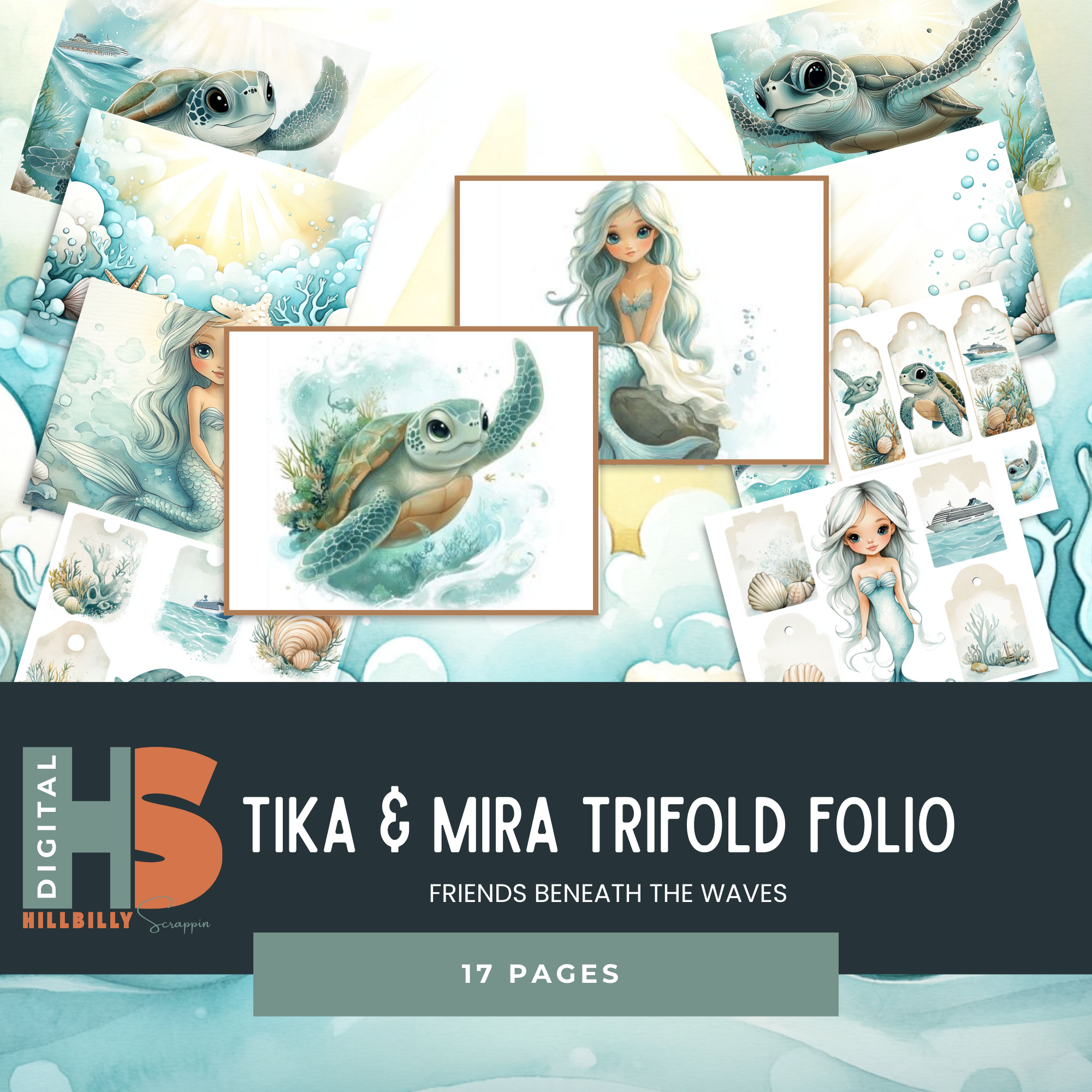 Tika & Mira’s Ocean Folio – Digital Kit