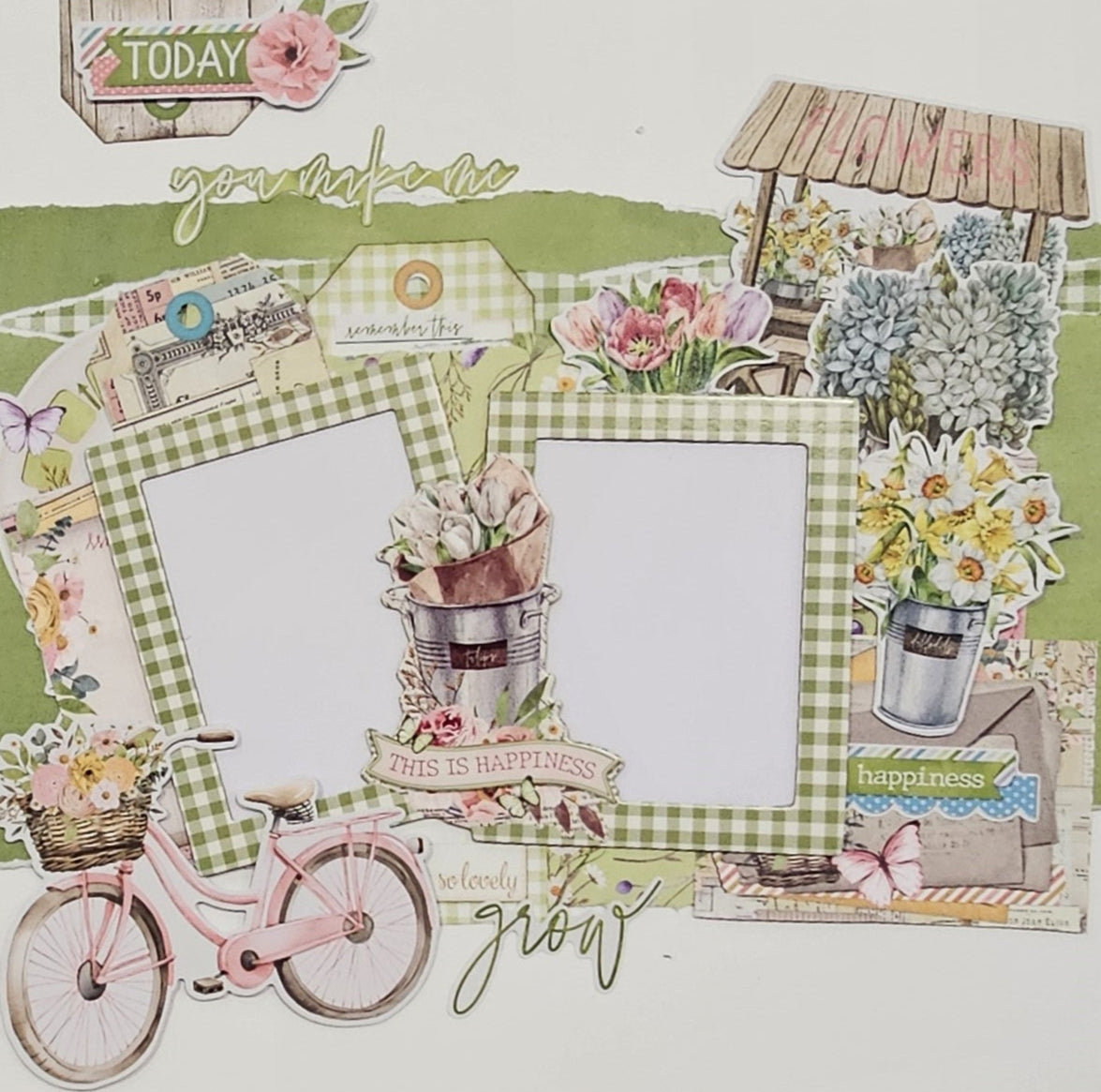 Simple Stories Vintage Flower Shoppe _ Bloom & Snap 8 page Layout