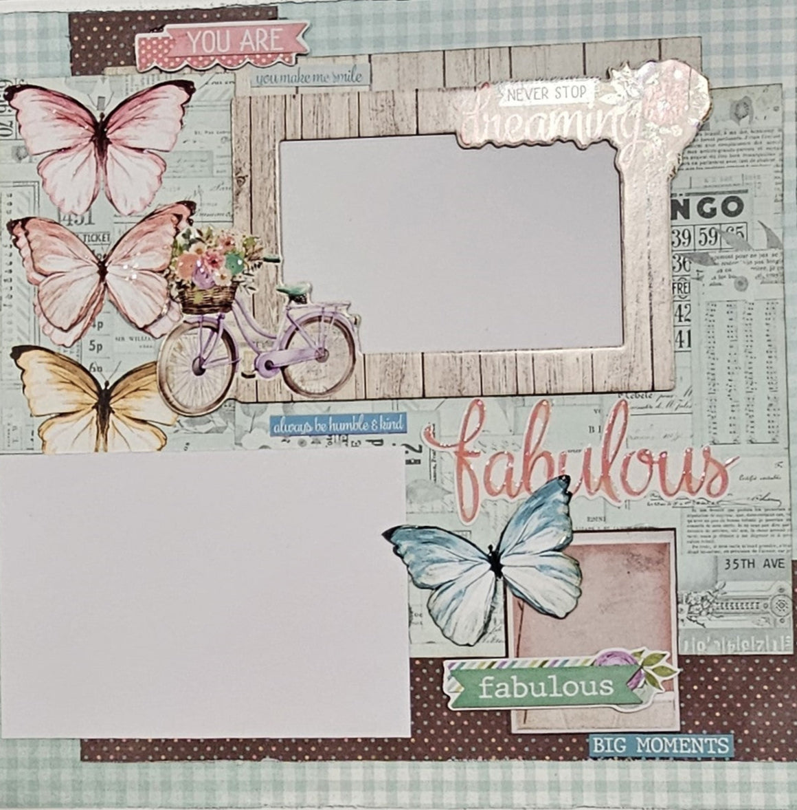 Simple Stories Vintage Flower Shoppe _ Bloom & Snap 8 page Layout