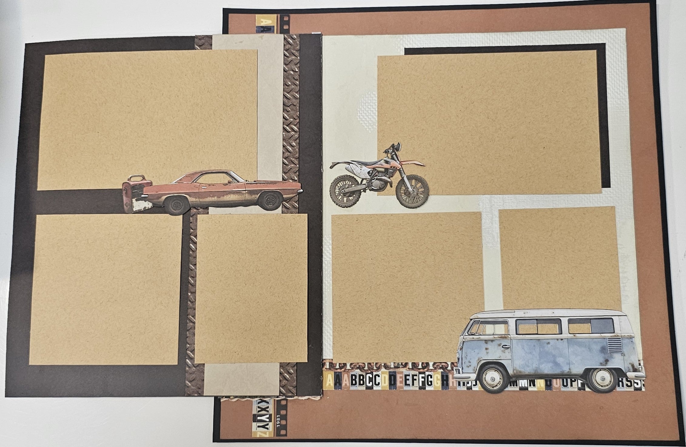 49 & Market Rust and Rev 4 Page interactive Scrapbooking Kit