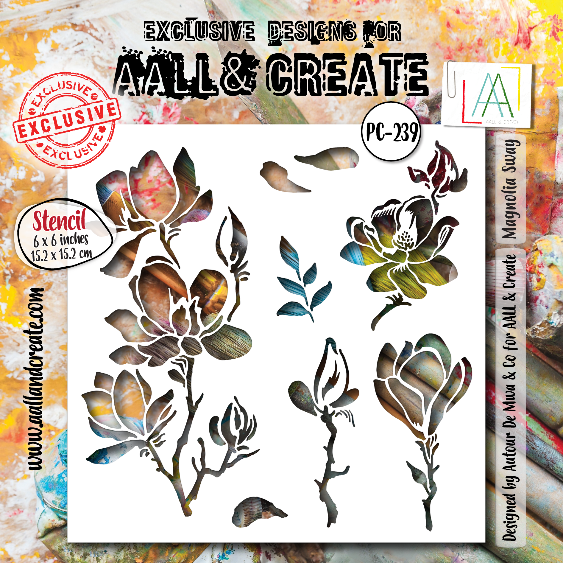 AALL& CREATE Magnolia Sway stencil