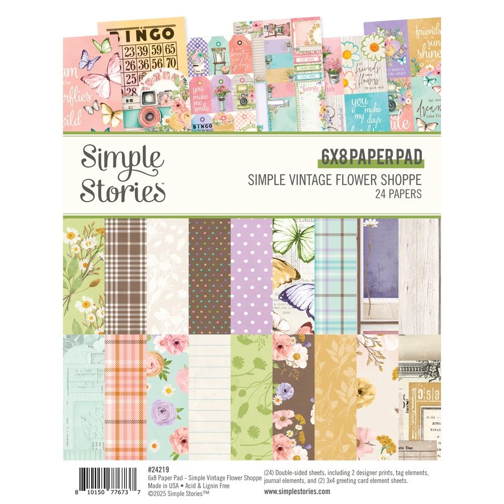 Simple Stories - Vintage Flower Shoppe 6 x 8 Paper pad