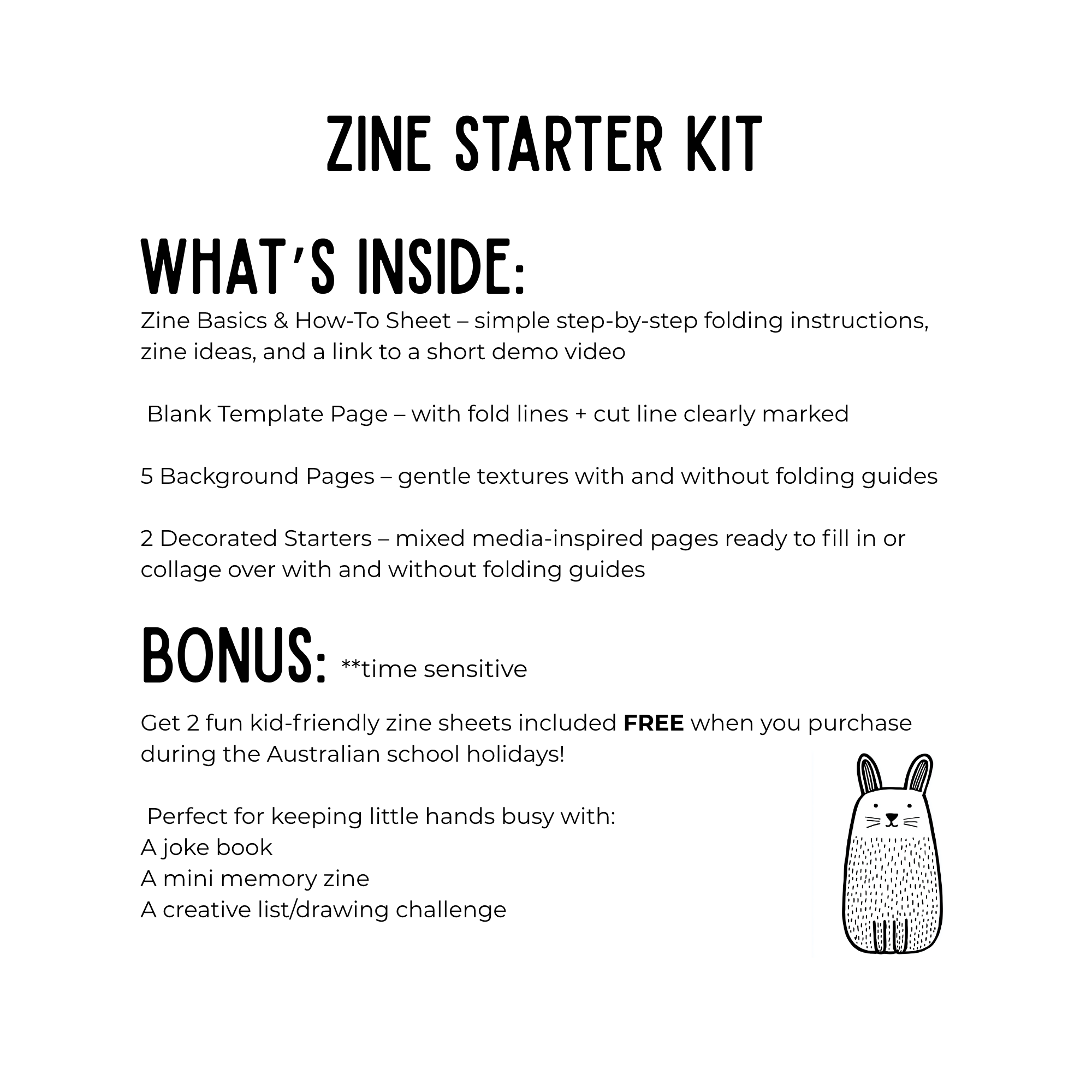 ZINE STARTER KIT – Printable Creativity Pack