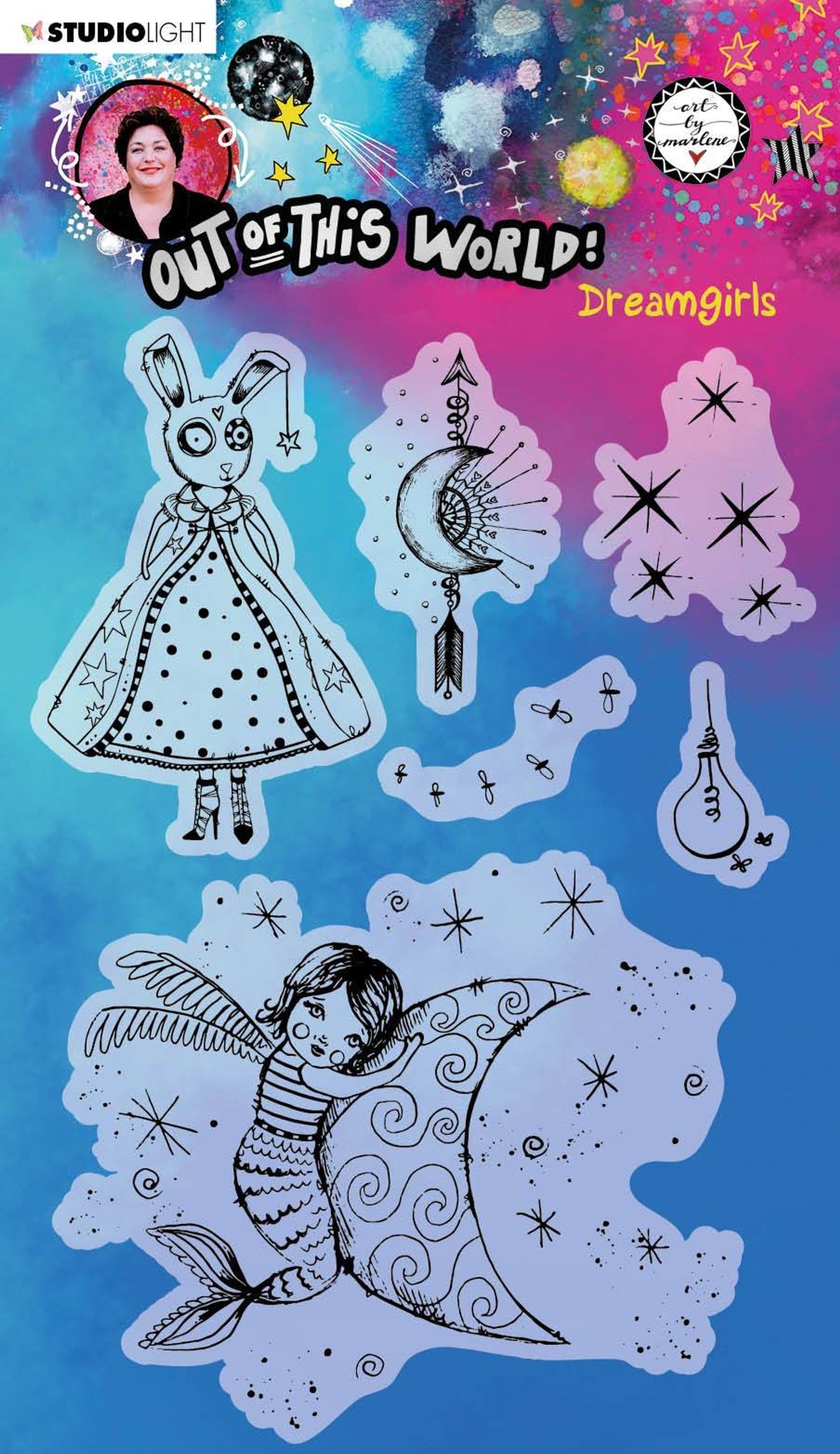 ART BY MARLENE - OUT OF THIS WORLD STAMP - DREAMGIRLS