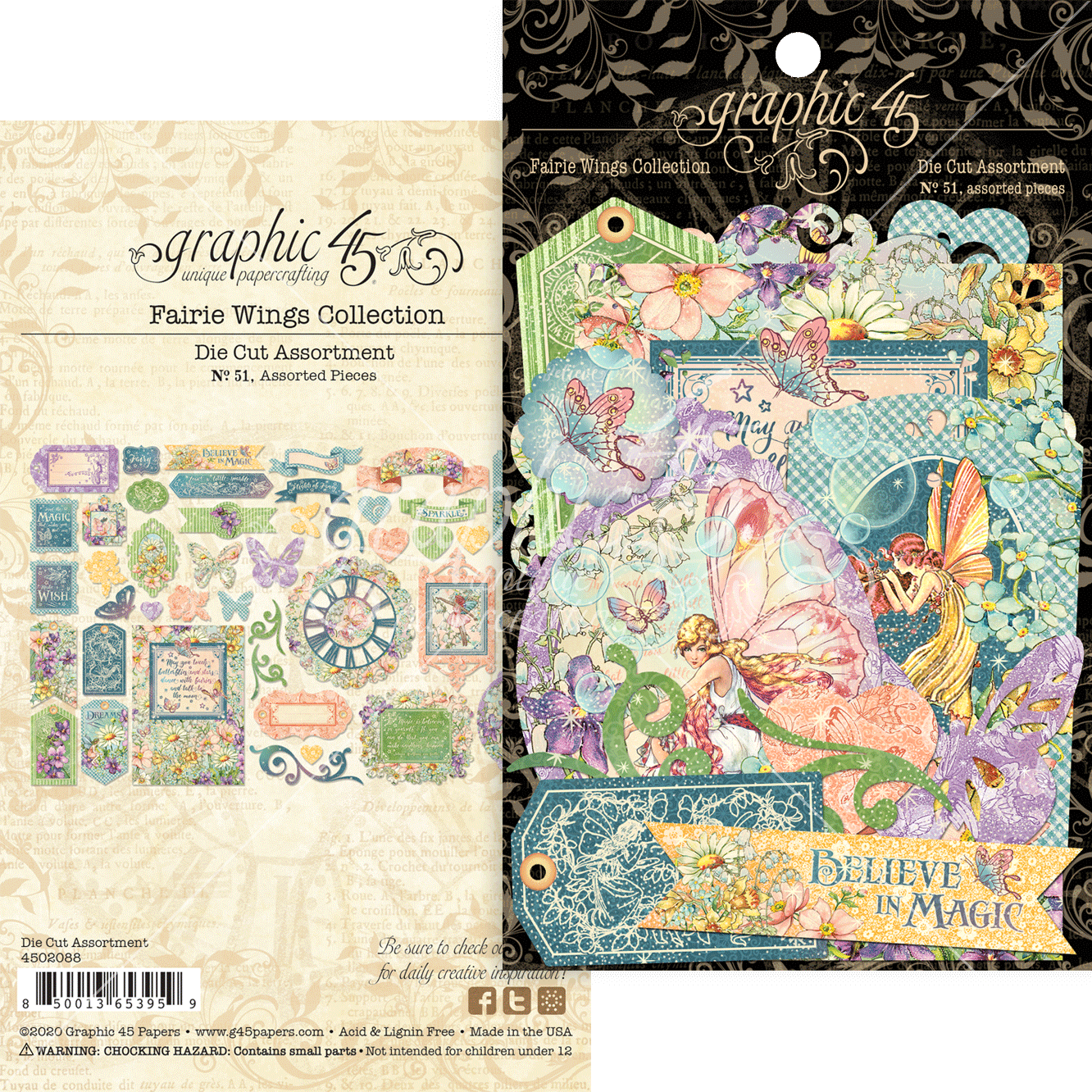 Graphic 45 Die Cut Assortment Fairie Wings