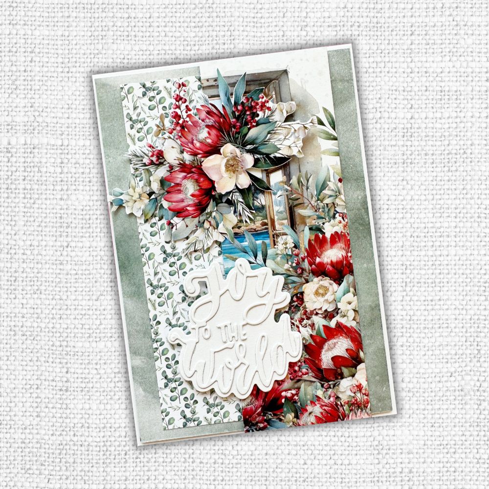 Paper Rose Joy to the world Layered Script Die