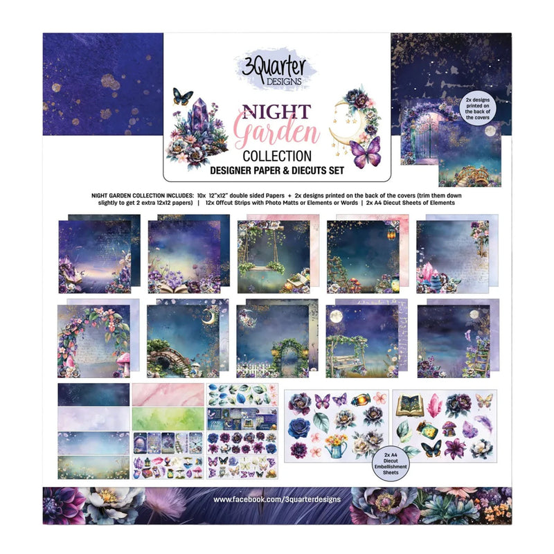 3Quarter Designs - 12 x 12 Paper Collections - Night Garden