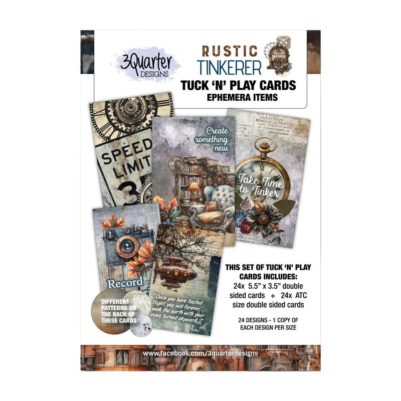 3Quarter Designs - Tuck n Play Cards - Rustic Tinker