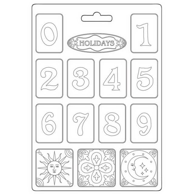 Stamperia - Maxi Moulds -- Blue Dream Numbers