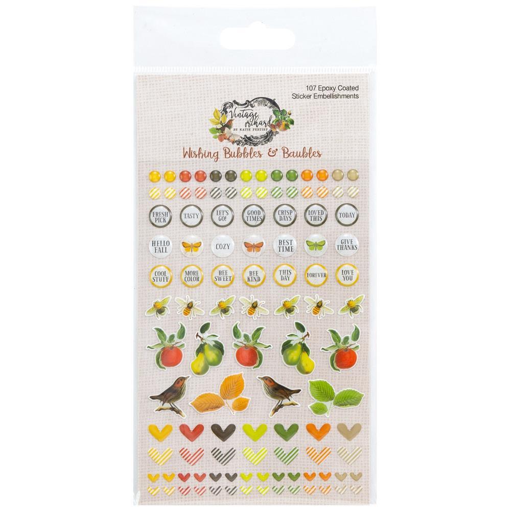 49 & Market Vintage Orchard Bubbles and Baubles Epoxy Stickers