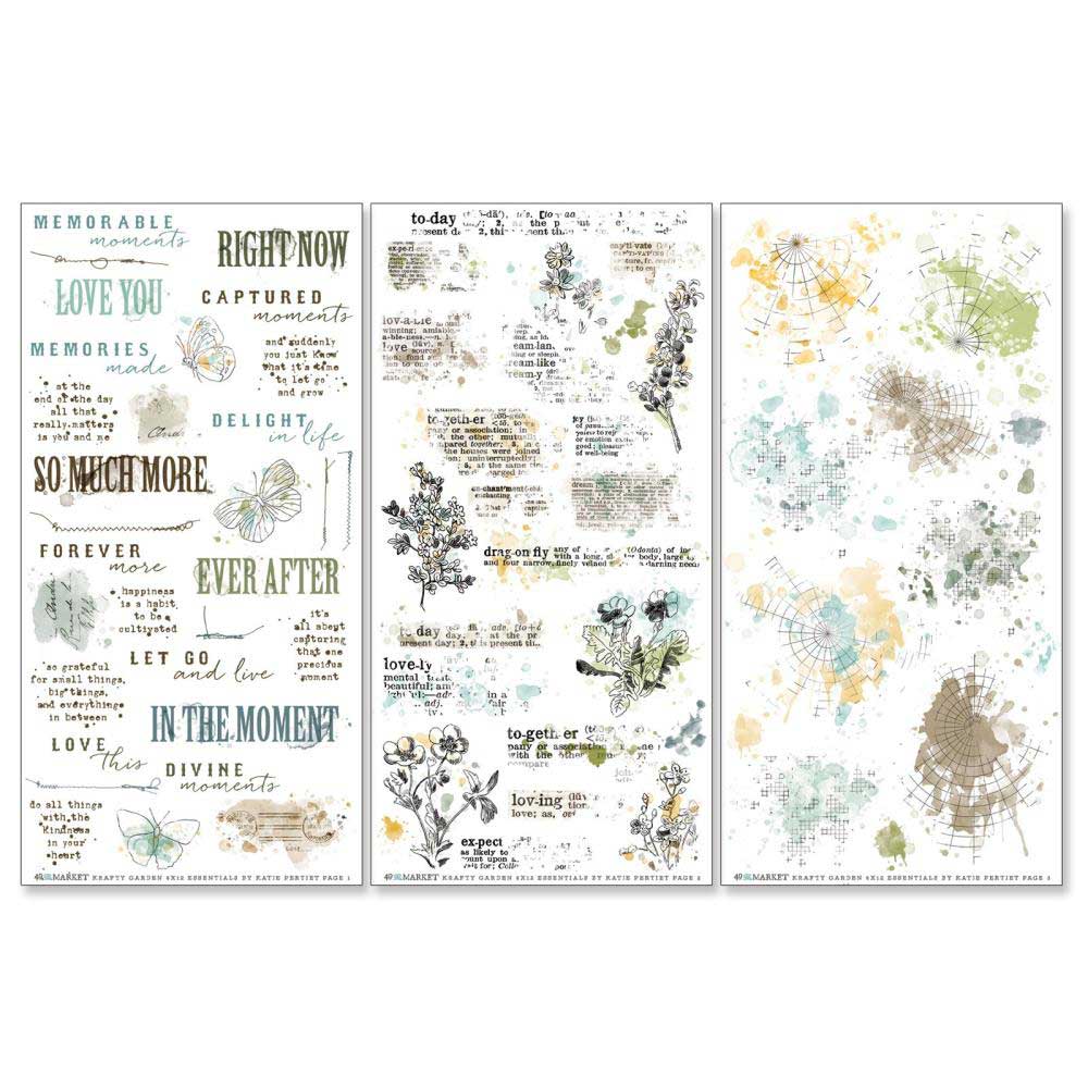 49 & Market - Kraft Garden Blendable Rub on Transfers