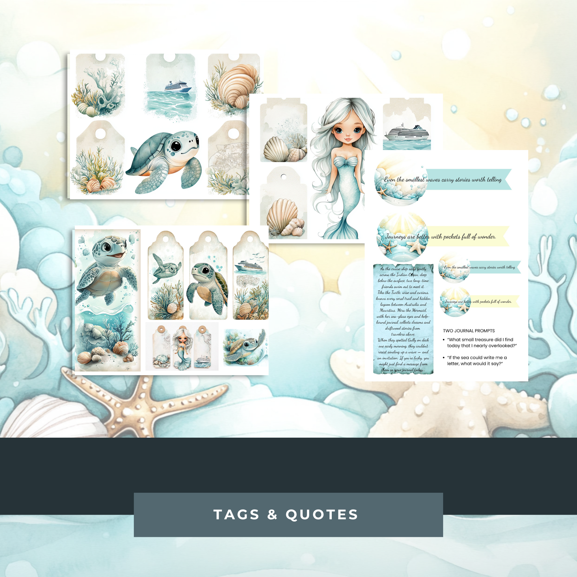 Tika & Mira’s Ocean Folio – Digital Kit