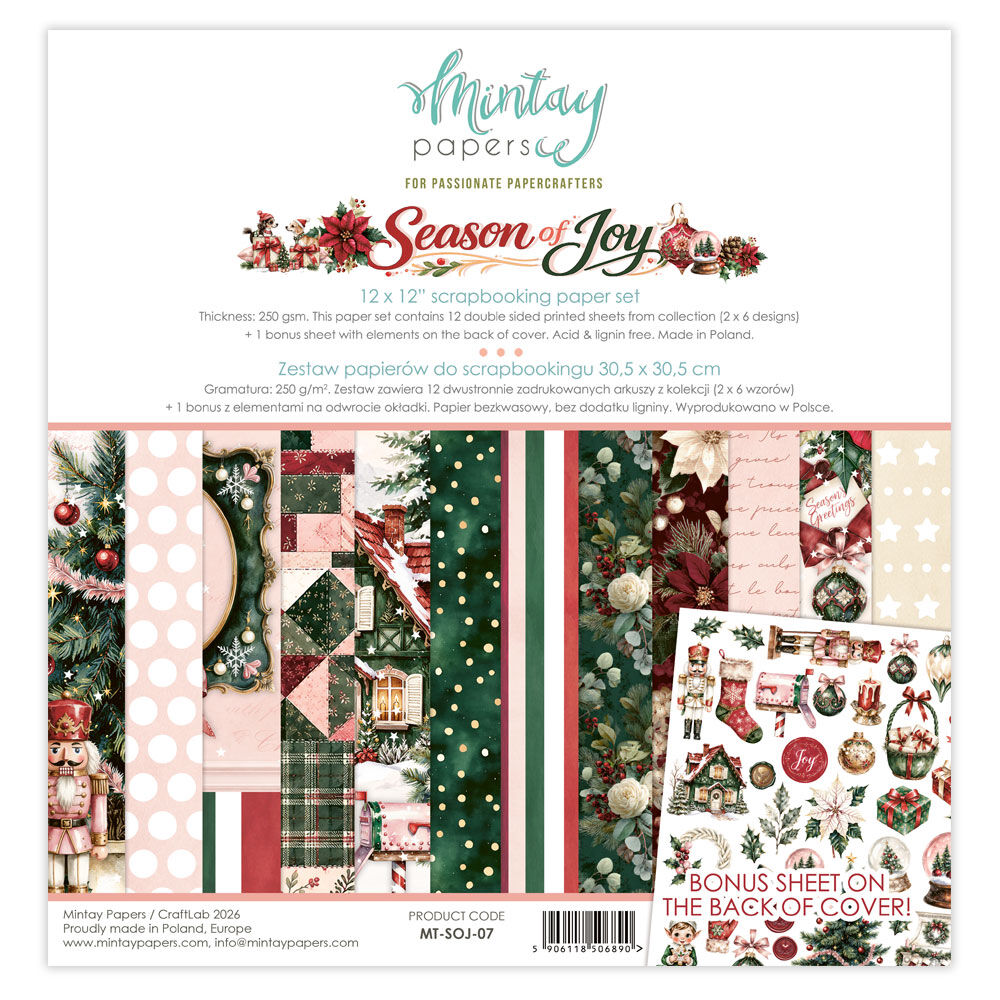 Mintay Season of Joy 12x12" Paper Collection
