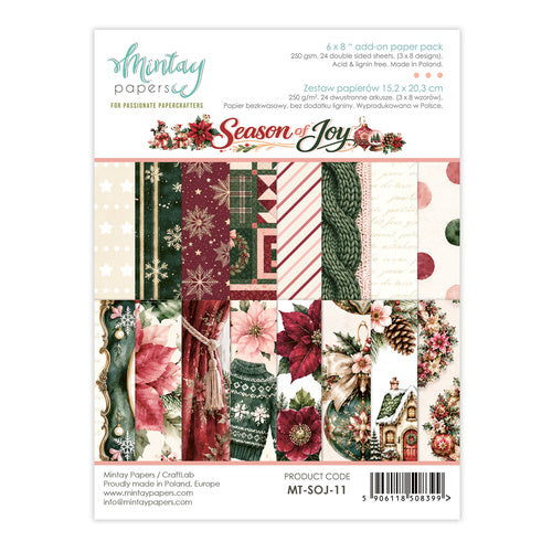 Mintay Season of Joy 6x8" Add-On Paper Pack