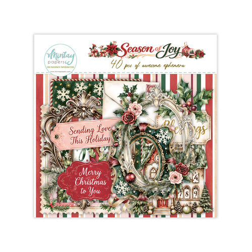 Mintay Season of Joy Ephemera Set - 40 Pieces
