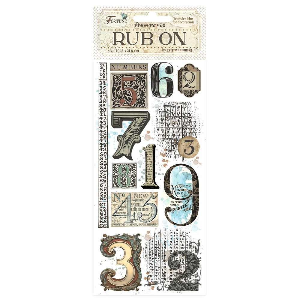 Stamperia Rub-Ons β Fortune β Numbers
