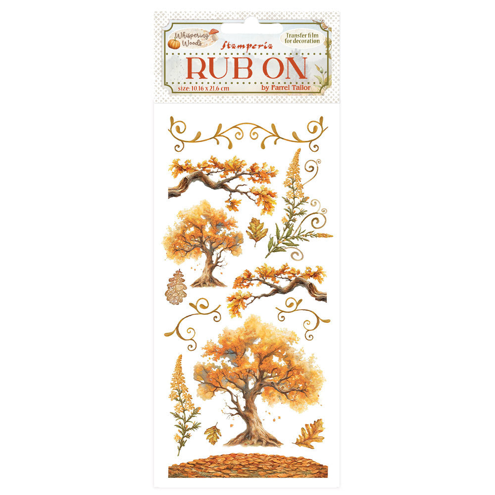 Stamperia Rub-On 4.17"x 8.5" - Whispering Woods - Oak