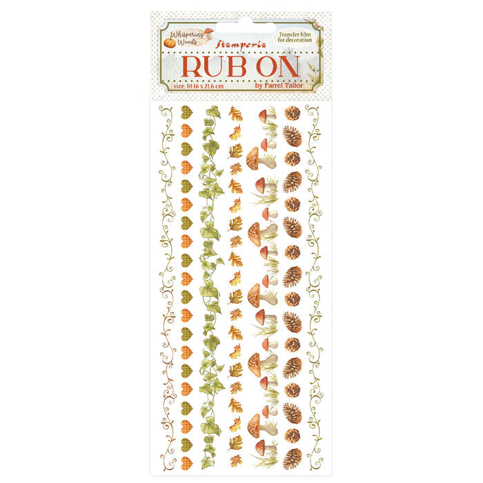 Stamperia Rub-On 4.17"x 8.5" - Whispering Woods - Stripes