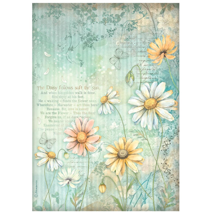 STAMPERIA - Rice paper -DAISY ART- DAISIES