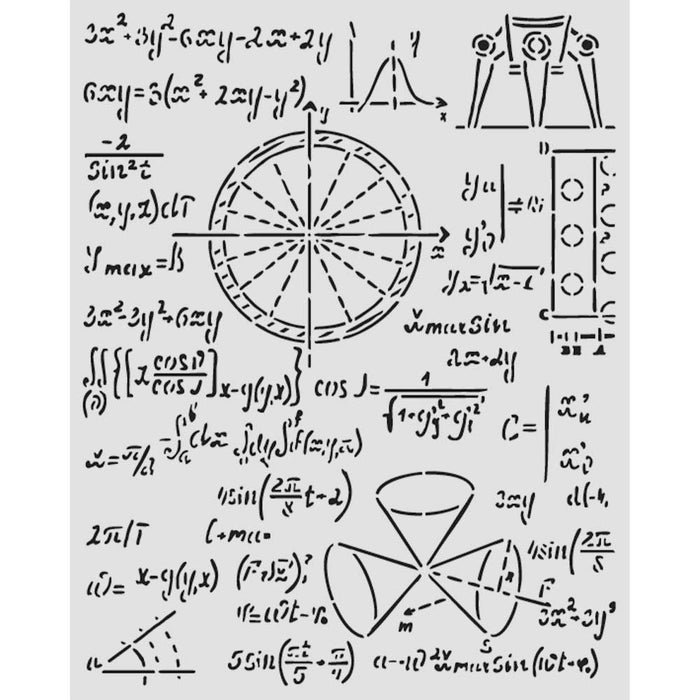 STAMPERIA STENCIL 20 X 25 A NEW BEGINNING FORMULAS - KSTD201