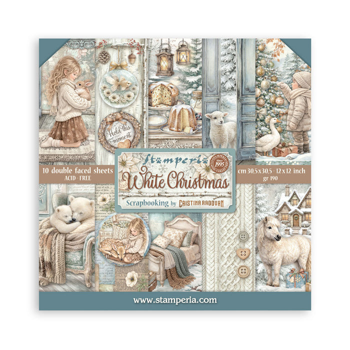 Stamperia White Christmas 12x12" Double-Faced Paper Pack