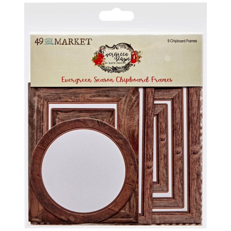 49 And Market Chipboard Frame Set, Evergreen Season