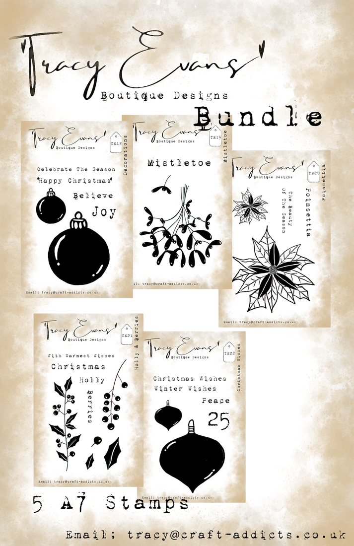 Tracy Evans Christmas Bundle A7 Stamp