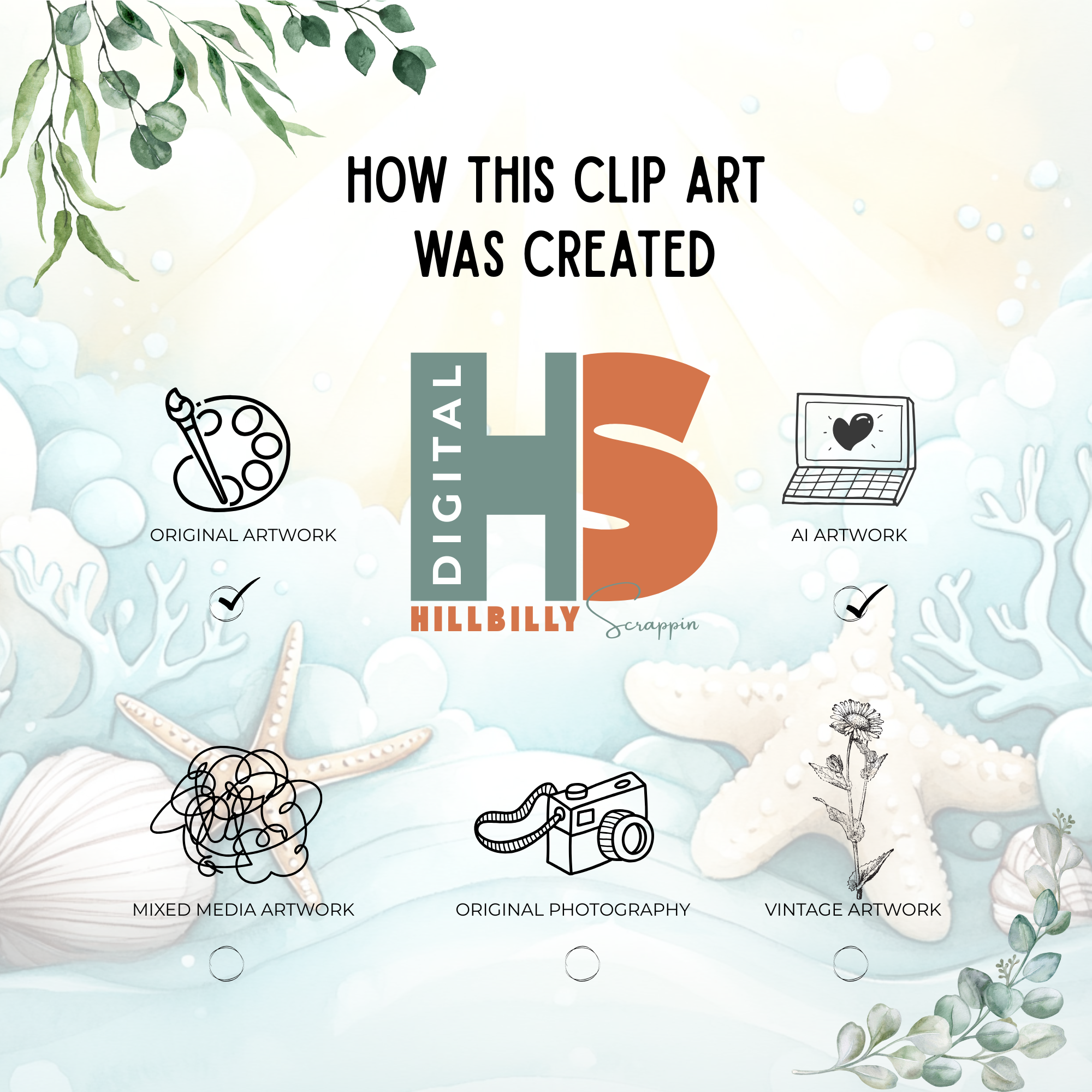 Tika & Mira’s Ocean Folio – Digital Kit