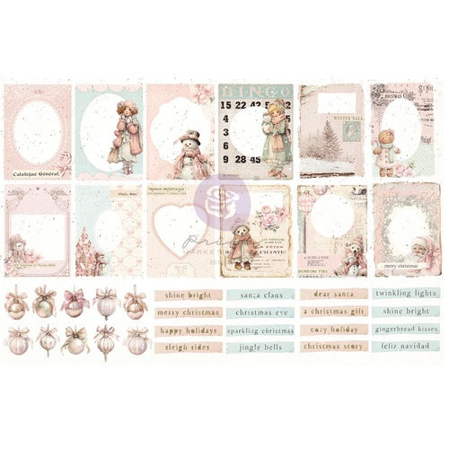 Prima- Frank Garcia- Christmas Blush Frames, Tags & Words Ephemera
