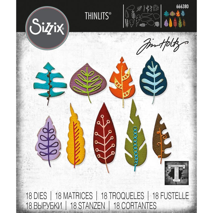 Sizzix Tim Holtz Thinlits Die Set - Artsy Leaves