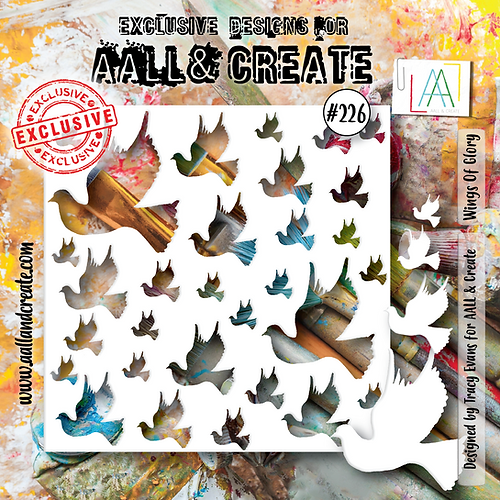 AALL & Create 6 x 6" Stencil Wings of Glory
