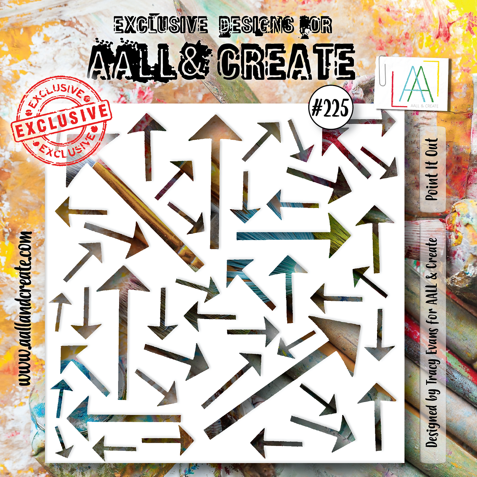AALL & Create 6 x 6" Stencil  Point it Out