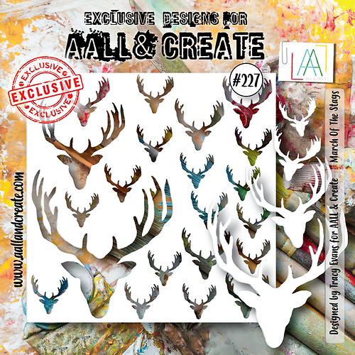 AALL & Create 6 x 6" Stencil  March of Stags