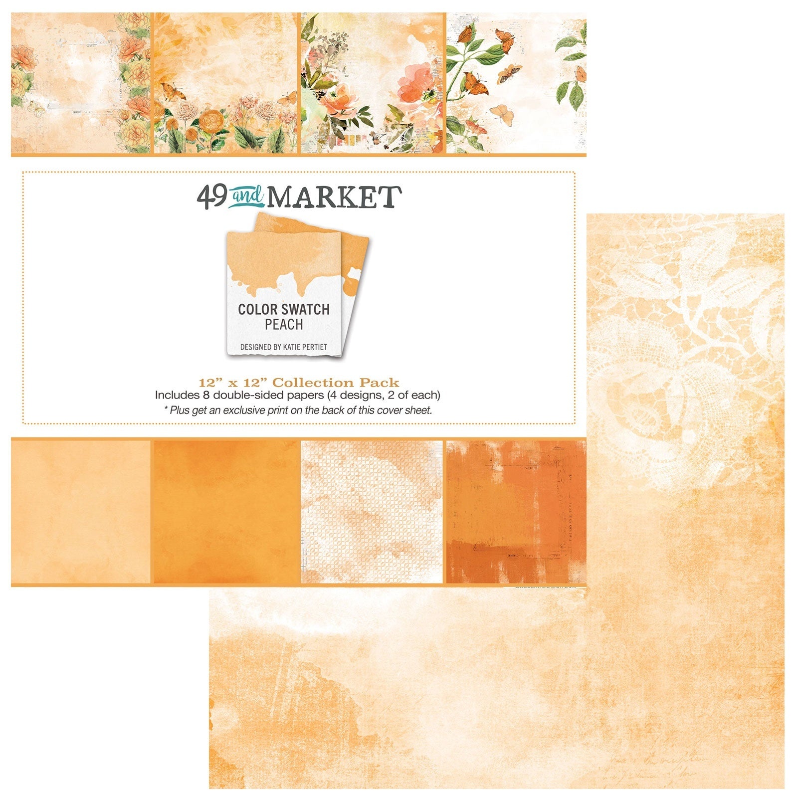 49 and Market 12 x 12 Collection Pack - Color Swatch Peach
