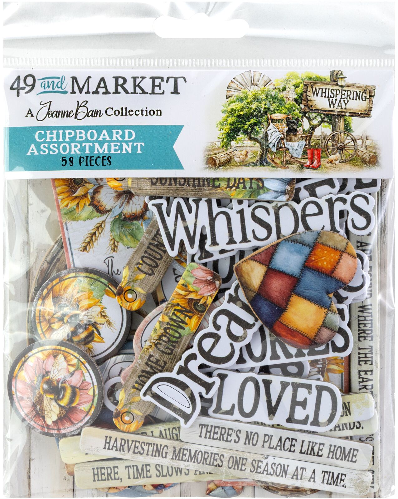 49 and Market - Whispering Way - Chipboard Assortment