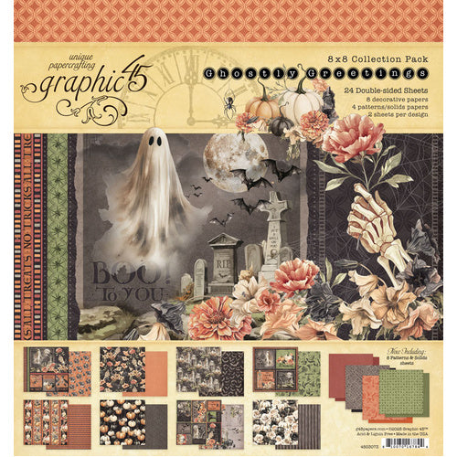 Graphic 45 Ghostly Greetings 8 x8 Collection Pack