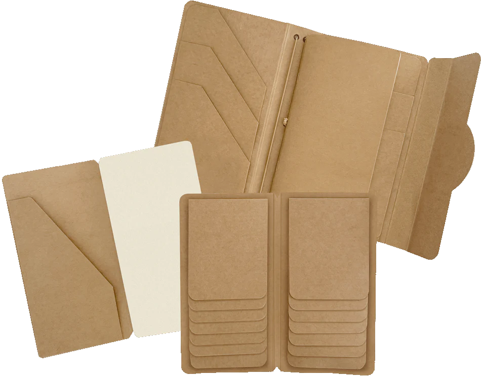 Travel Album with Inserts – Waterfall Folder & Journaling Notebooks — Kraft