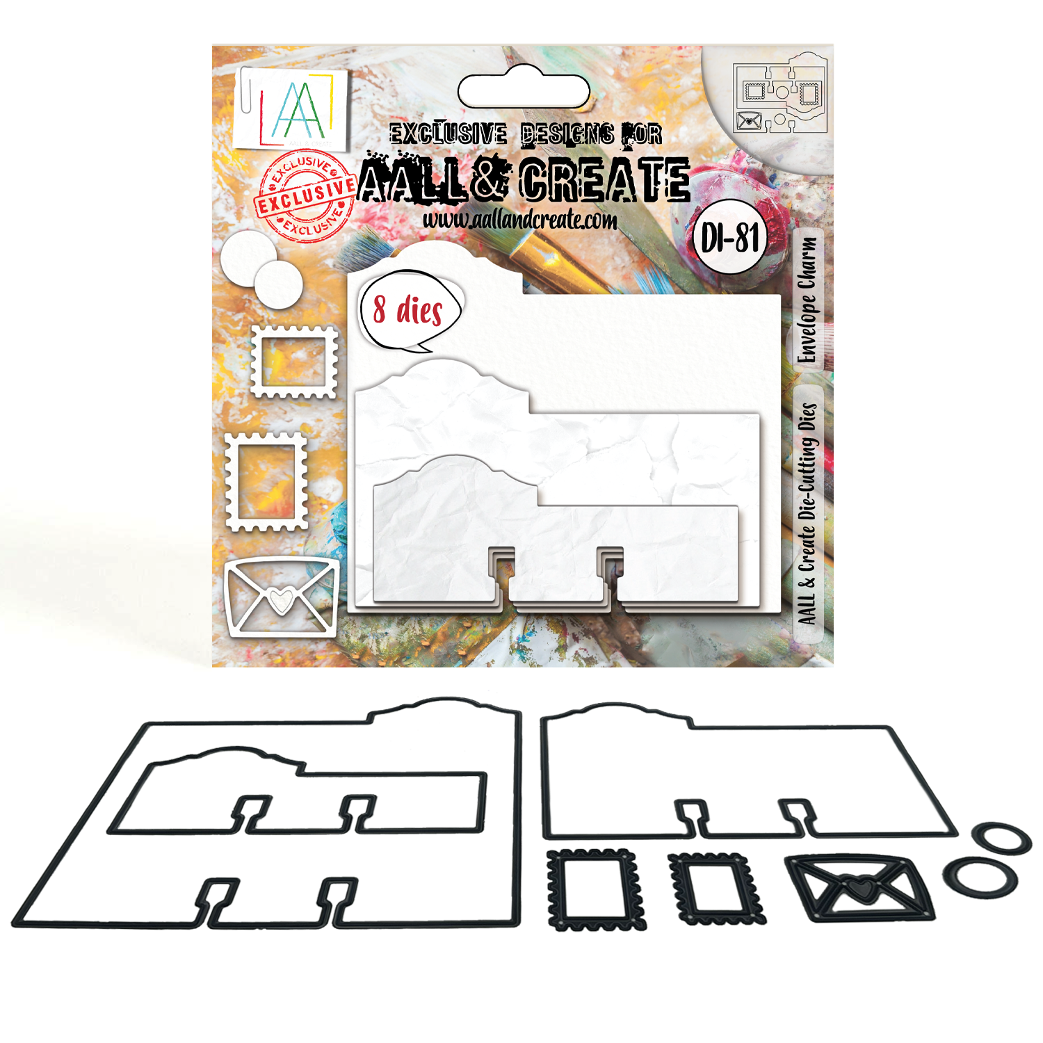 AALL& CREATE Envelope Charm Metal die