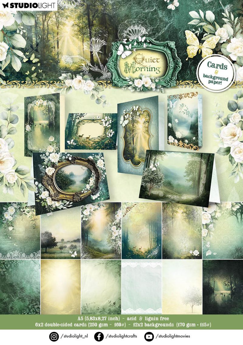 Studio Light - Quiet Morning 6 x 8 Card Making Backgrounds