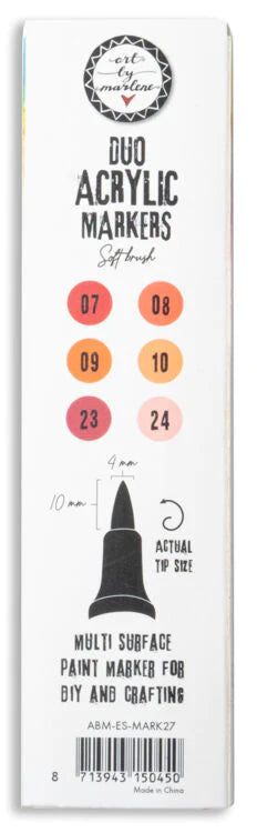 ART BY MARLENE, ESSENTIALS, DUO ACRYLIC MARKERS, REDS