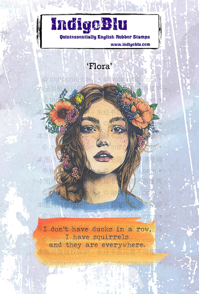 IndigoBlu Stamp - Flora - A6 Stamp