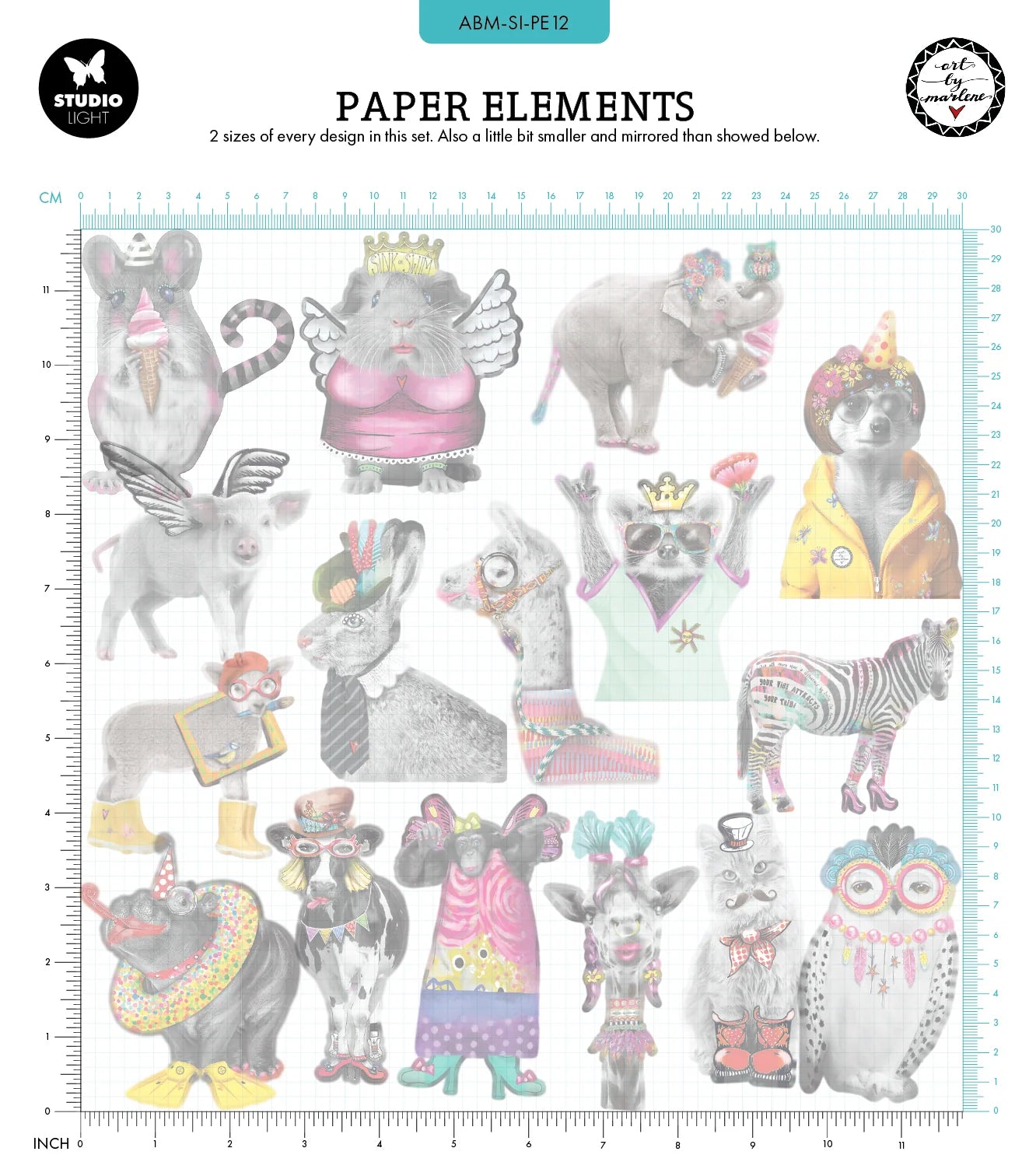 Art By Marlene Paper Elements- Party Animals