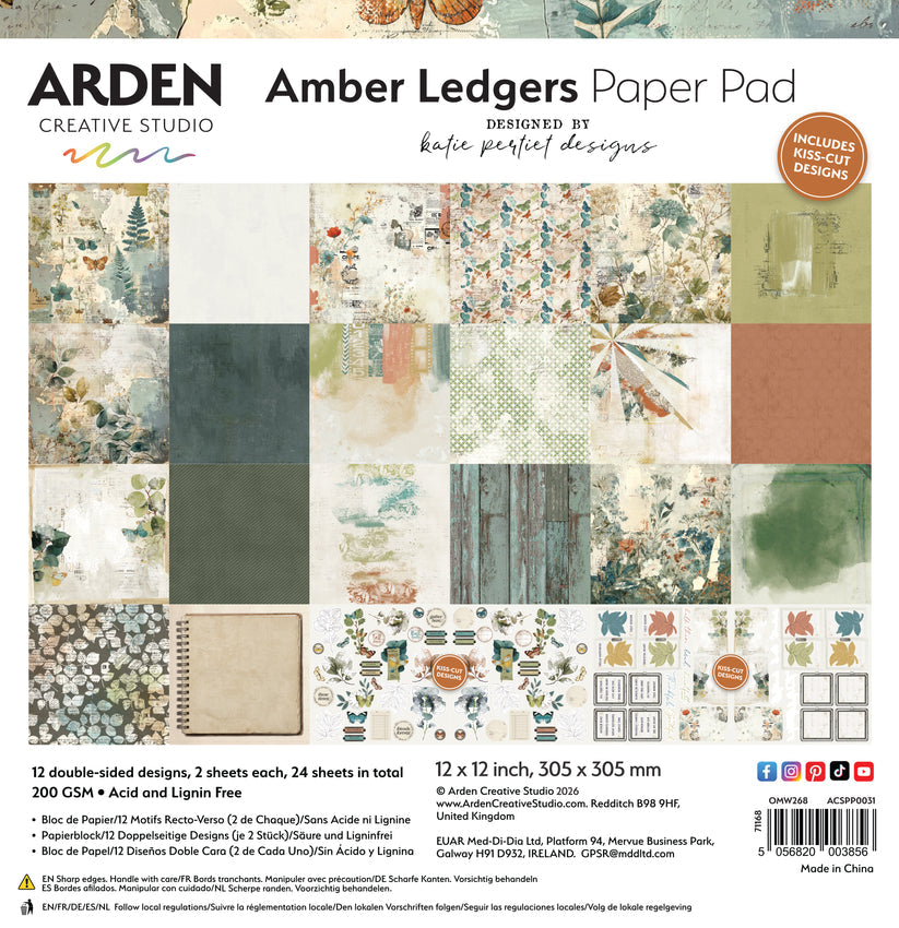 Arden Amber Ledgers 12 x 12 Paper Pad
