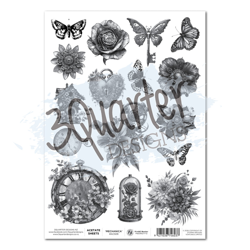 3Quarter Designs - Transparencies - Mechanica Acetate
