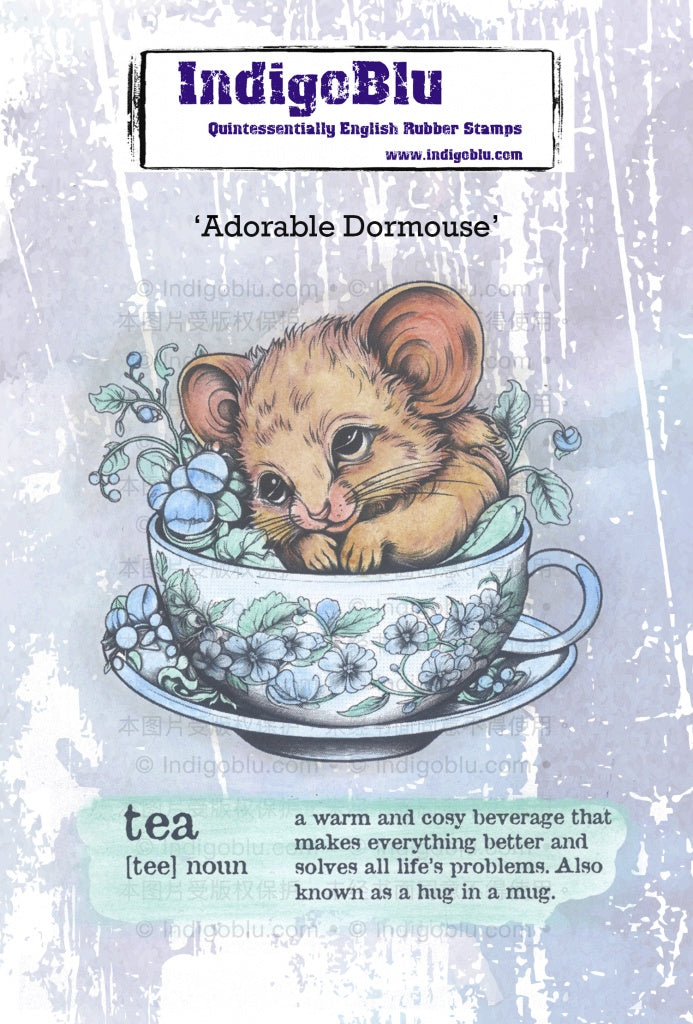 IndigoBlu A6 Stamp - Adorable Dormouse